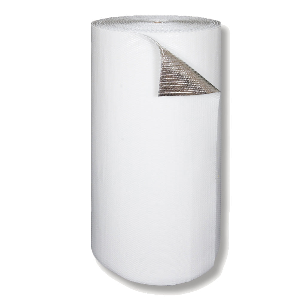 White reflective bubble insulation roll