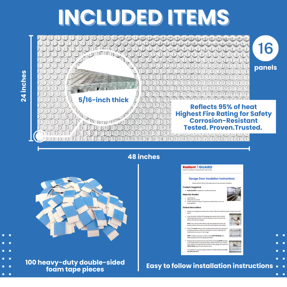 Garage Door Insulation Panels Kit