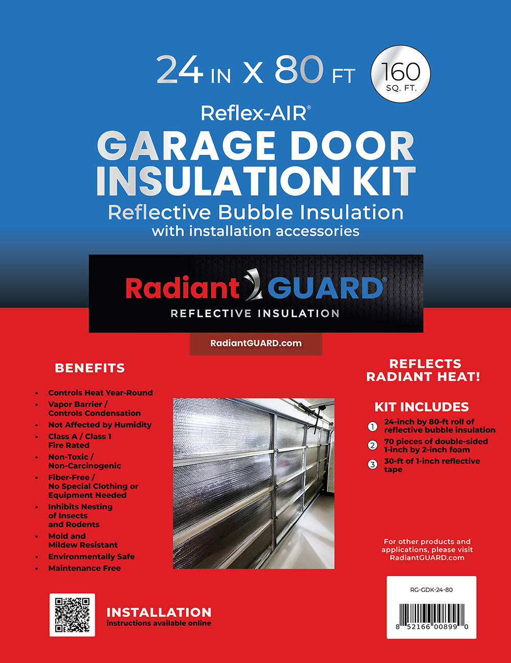 Garage Door Insulation Kit 2-Car Garage