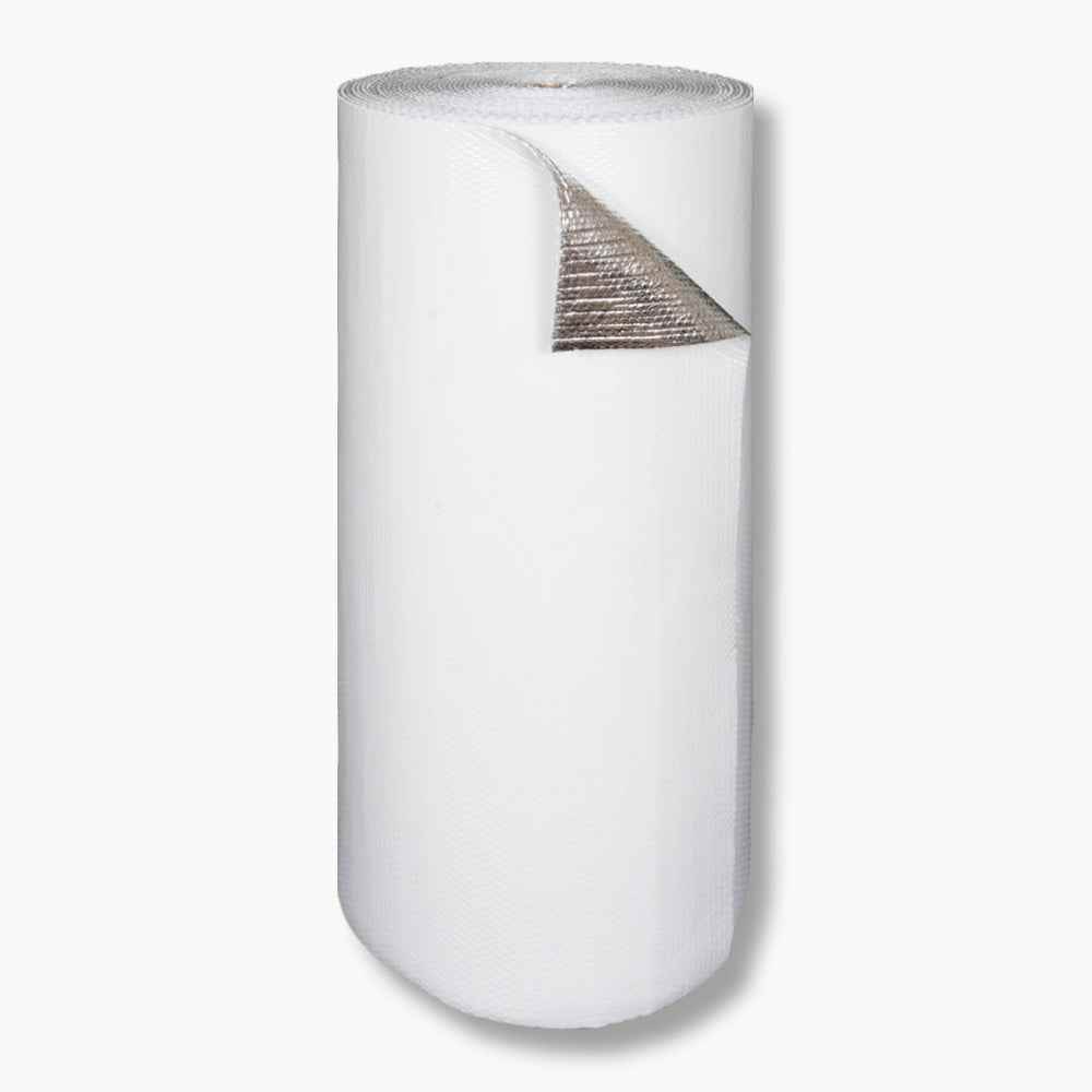 White reflective bubble insulation roll